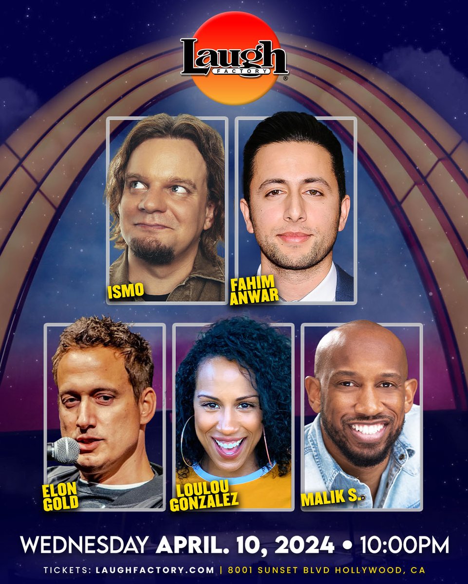 Tonight at 10pm! Join us at the Laugh Factory. laughfactory.com/hollywood/date…