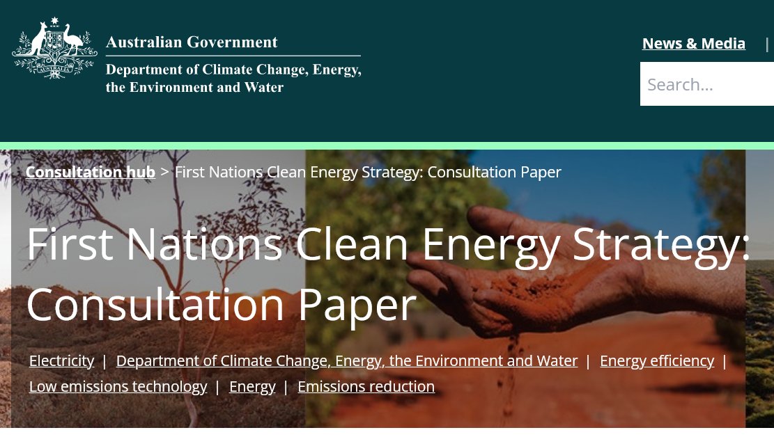 For those interested, @DCCEEW have published the submissions to the #FirstNations #CleanEnergy Strategy. 90 submissions made. There are 68 published responses on the website & 22 were confidential app.converlens.com/climate-au/fir…