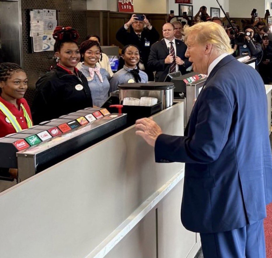 Breaking News. Trump went to Chick Fil A and ordered 30 milkshakes and fried chicken. CNN and MSNBC both reporting Trump threatened a bloodbath if he doesn’t get Polynesian Sauce. Trump assaulted 5 black women by pulling out their hair and saying this is MAGA weave country.