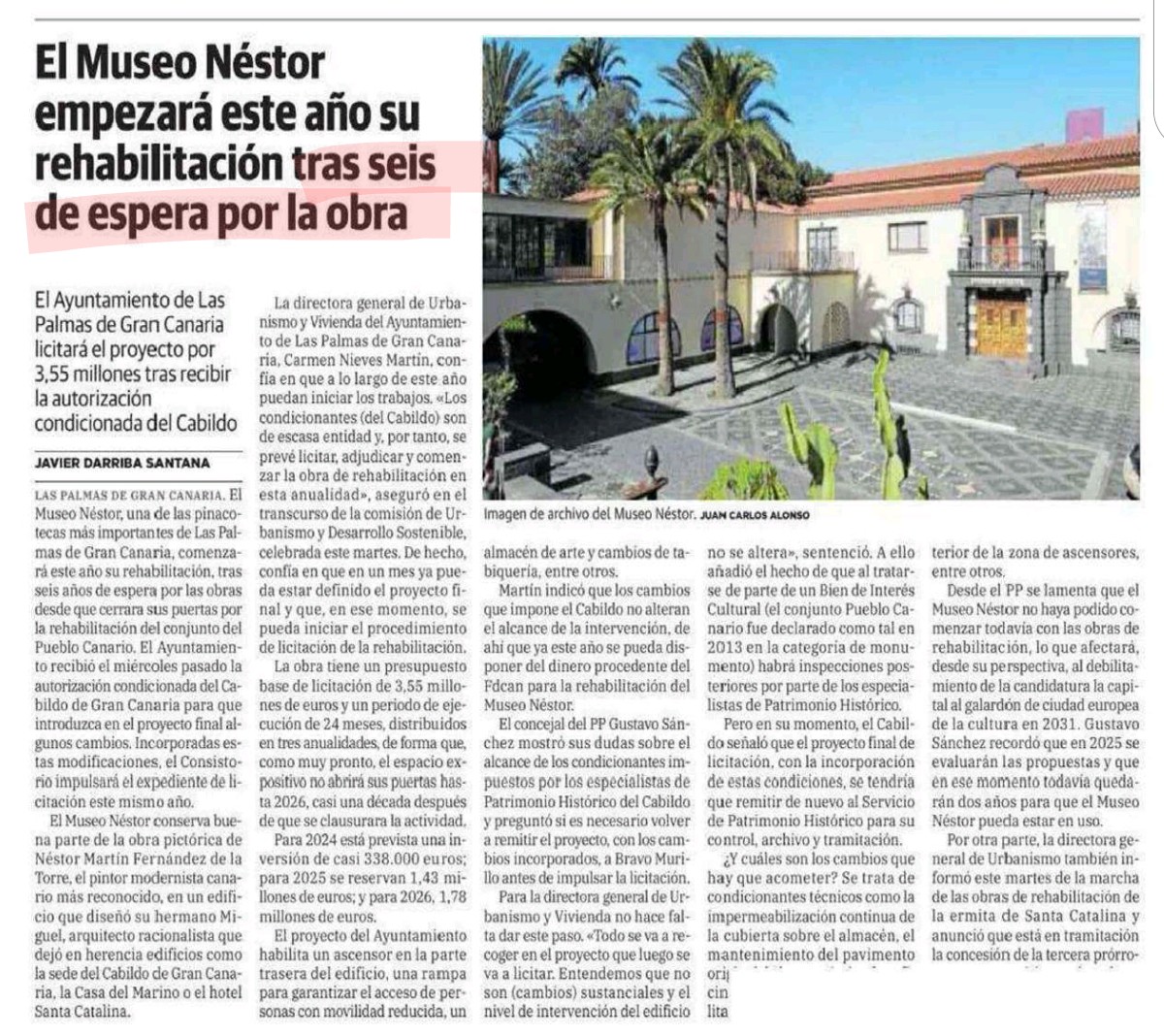 El Museo Canario lleva 7 años 'CERRADO POR OBRAS', pero las obras ni siquiera han sido licitadas!
#MarcaLasPalmas @AyuntamientoLPA @lpaurbanismo