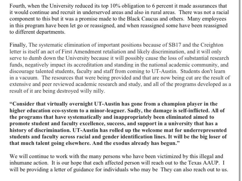 INBOX: @TexasNAACP President Gary Bledsoe released a statement before a press conference today stating that the org has verified 66 people who have lost their jobs from @UTAustin. He writes they believe the total is “greatly in excess” of that number. Stay tuned via @statesman.