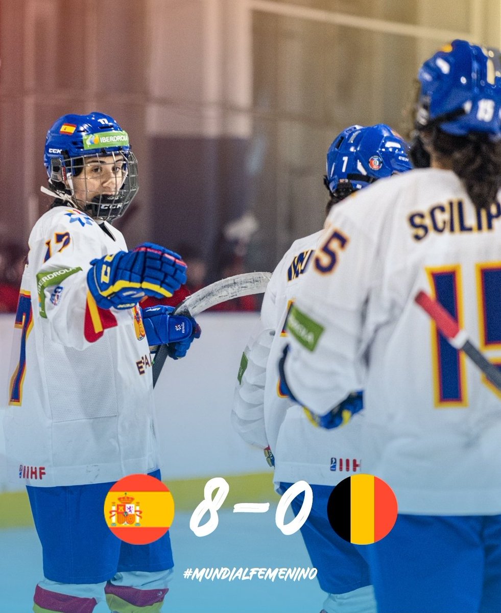 🏒 #HockeyHielo Mundial femenino Canillo 🇦🇩 División II A

3° partido

✅️ España 🇪🇸 8-0 🇧🇪 Bélgica tras un comienzo arrollador y marcar 3 goles en 6 minutos.

💪 Las chicas van lanzadas a por el objetivo de ascender 

🔜 España - China Taipéi a las ⏰️20:00h mañana.