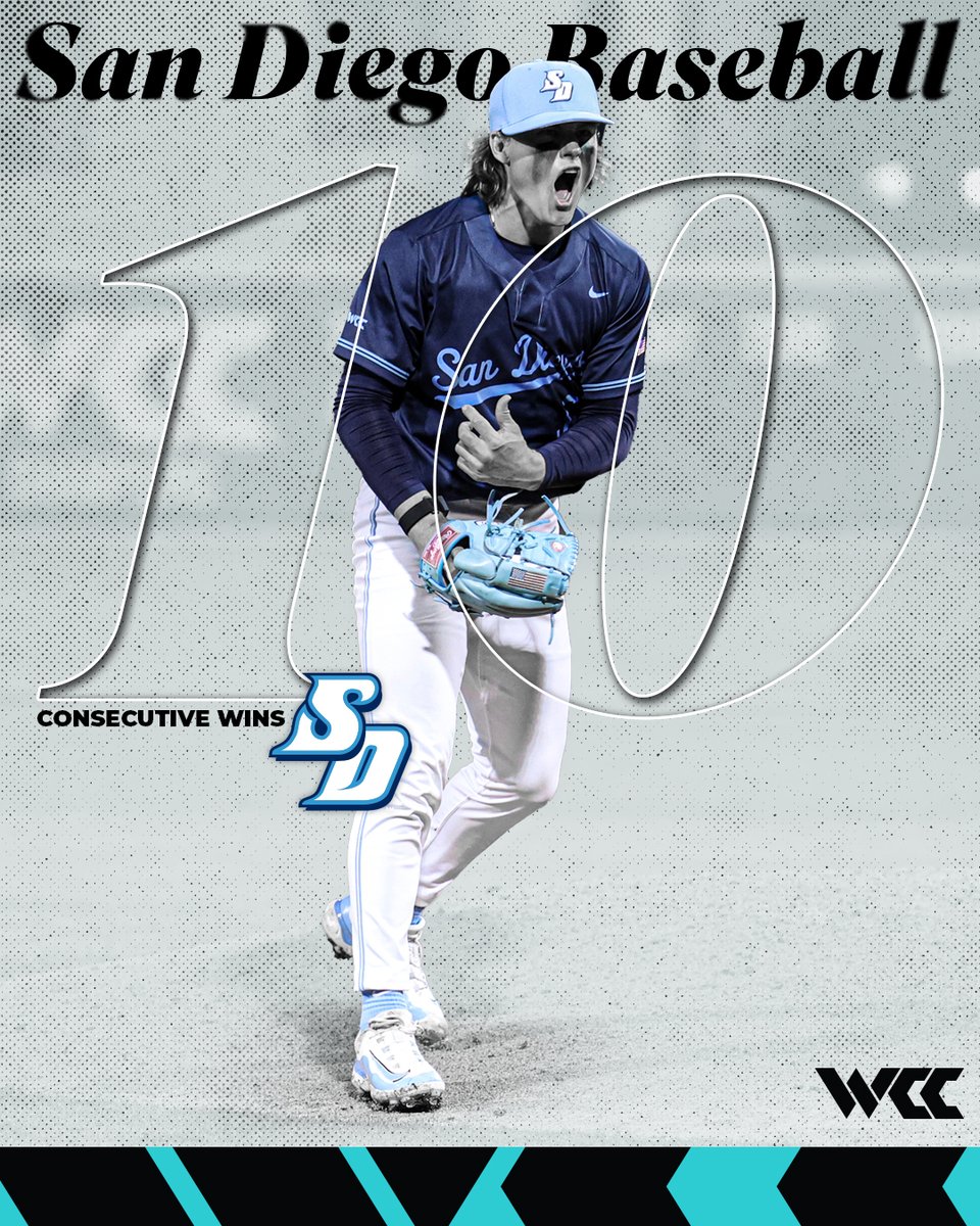 🔟 in a row for the Toreros 🔥 🙌 @USDbaseball #WCCsports