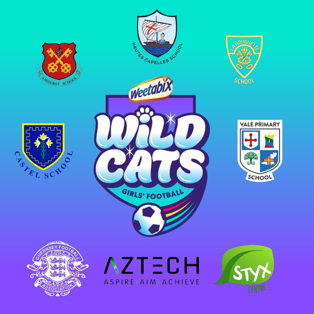 This half term we have seven Wildcats sessions being delivered per week, including at the schools on the graphic! It’s a busy Wildcats half term at the Guernsey FA! 🟢⚪️🦁