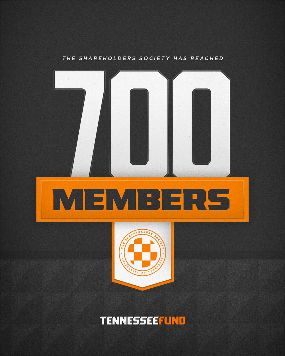 We continue to be amazed by the pride & passion of #VolNation! Since its inception in 2021, the Shareholders Society has grown by 577 members. We are fortunate to be surrounded by many generous people that want to provide elite opportunities for our student-athletes & coaches!