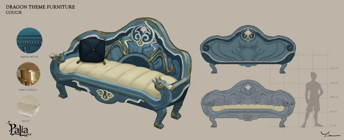 It was also really fun to design the dragon furniture set for ! I had to also work so hard in game to get the full furniture set, it was a lot of grinding to get the set I designed for my own in game house 
