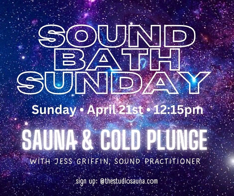 Raise your frequency 🙌✨

Sound Bath Sunday 

The Studio Sauna + Cold Plunge, Dunedin, FL 

April 21st 
5:30pm-6:30pm

✨sound bath 
✨sauna 
✨cold plunge 

#soundbath #sauna #coldplunge #dunedinfl