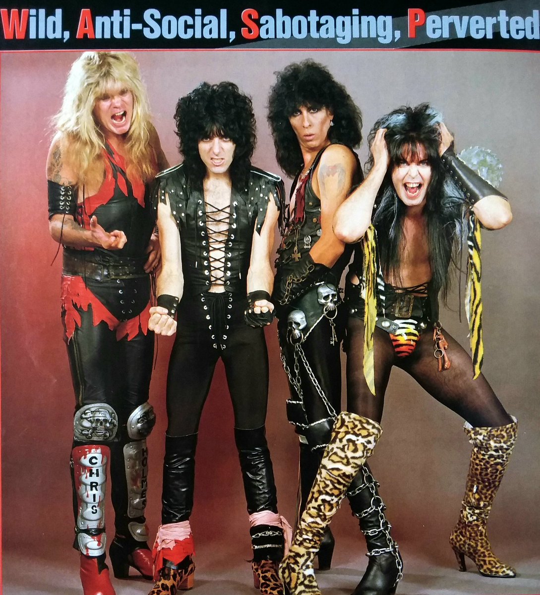 W.A.S.P. (1984-86 line up)

#ChrisHolmes #SteveRiley 
#RandyPiper #BlackieLawless #wasp