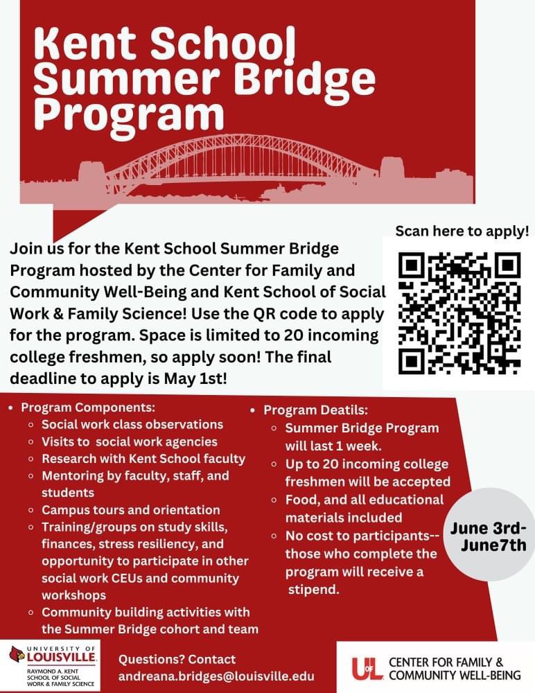 The Center was recently awarded a grant by CPE to offer a summer bridge program for students interested in social work. This one week program will provide a wide range of campus activities, social work agency site visits, training, mentoring and more.