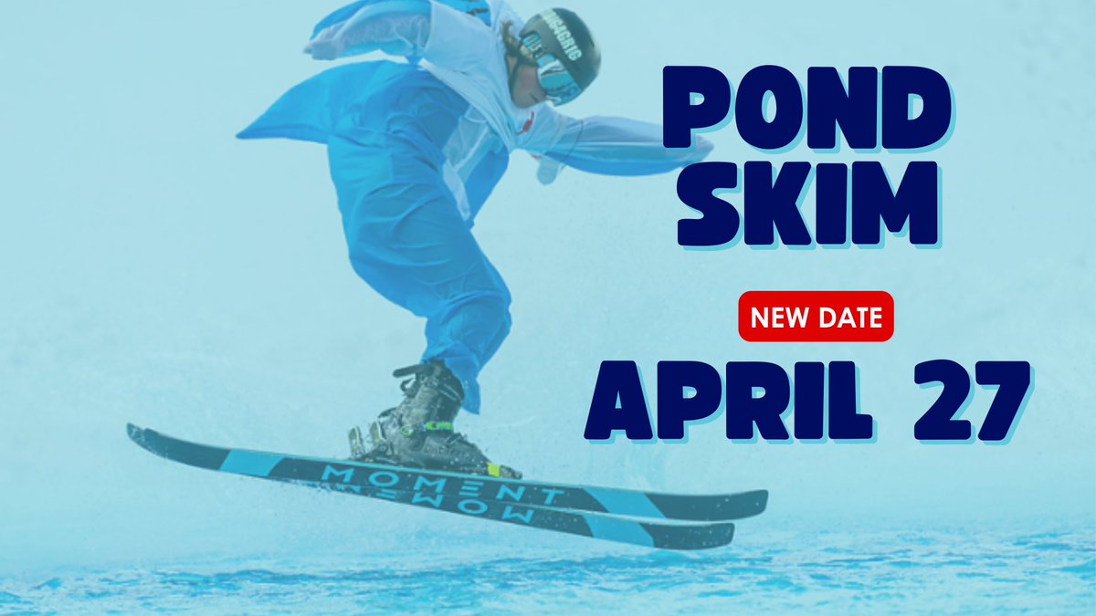 Due to inclement weather - POND SKIM HAS BEEN MOVED TO APRIL 27th!