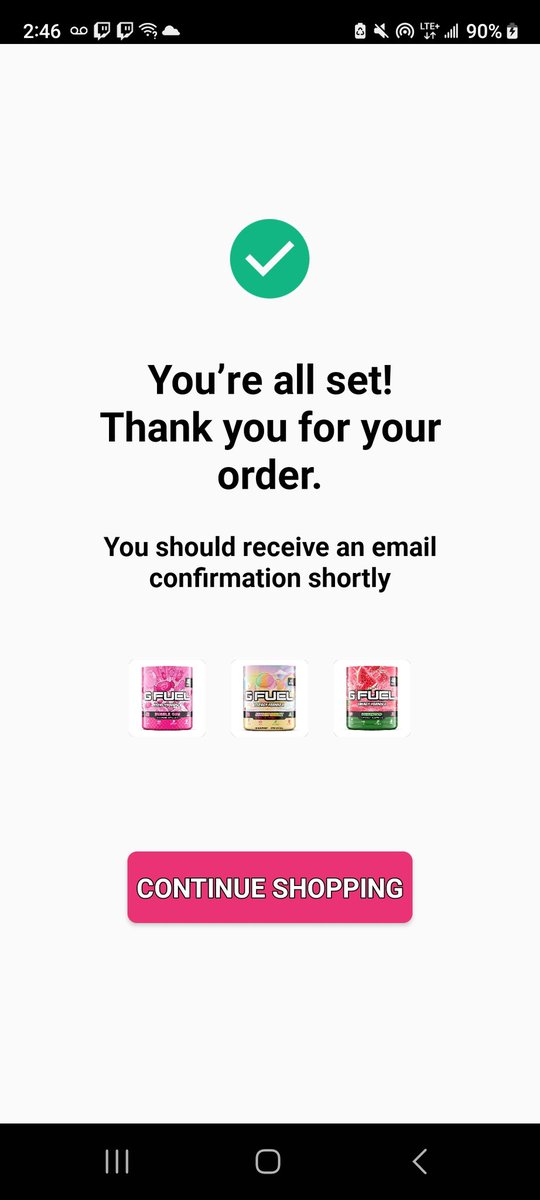 Just in time, had to order more using the code Lucky7 from @LuckyShotsMIX @GFuelEnergy Watermelon, bubblegum, and Sherbert 😄 yusss a good day