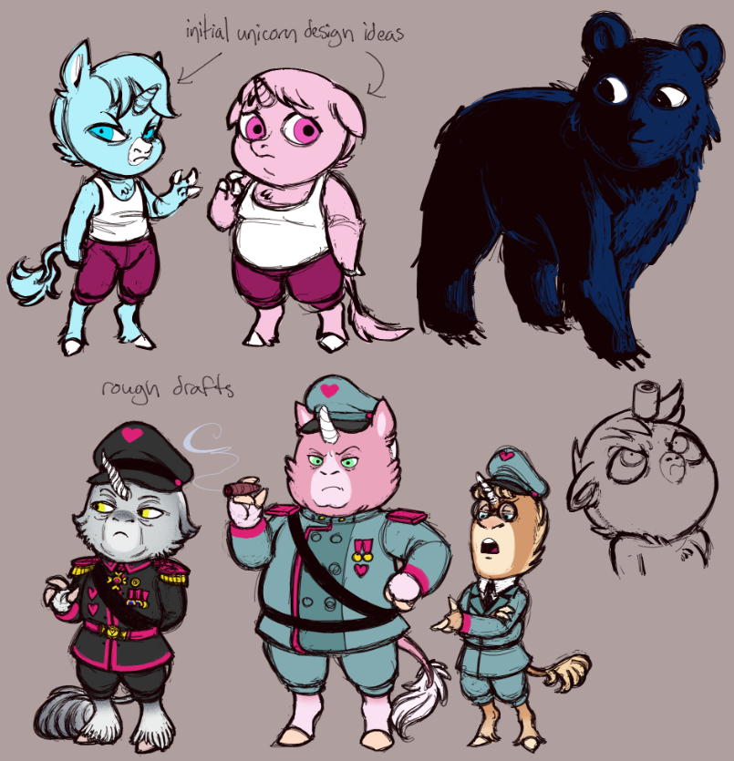 allmondnojoy's tweet photo. so yesterday I had a random frenzied wave of inspiration/motivation to do an au where the species are switched but the roles are the same and drew a bunch of bears as unicorns for funsies
I've been on a bit of a kick since then so I will definitely do more
they still need work https://t.co/F76yzPELMk