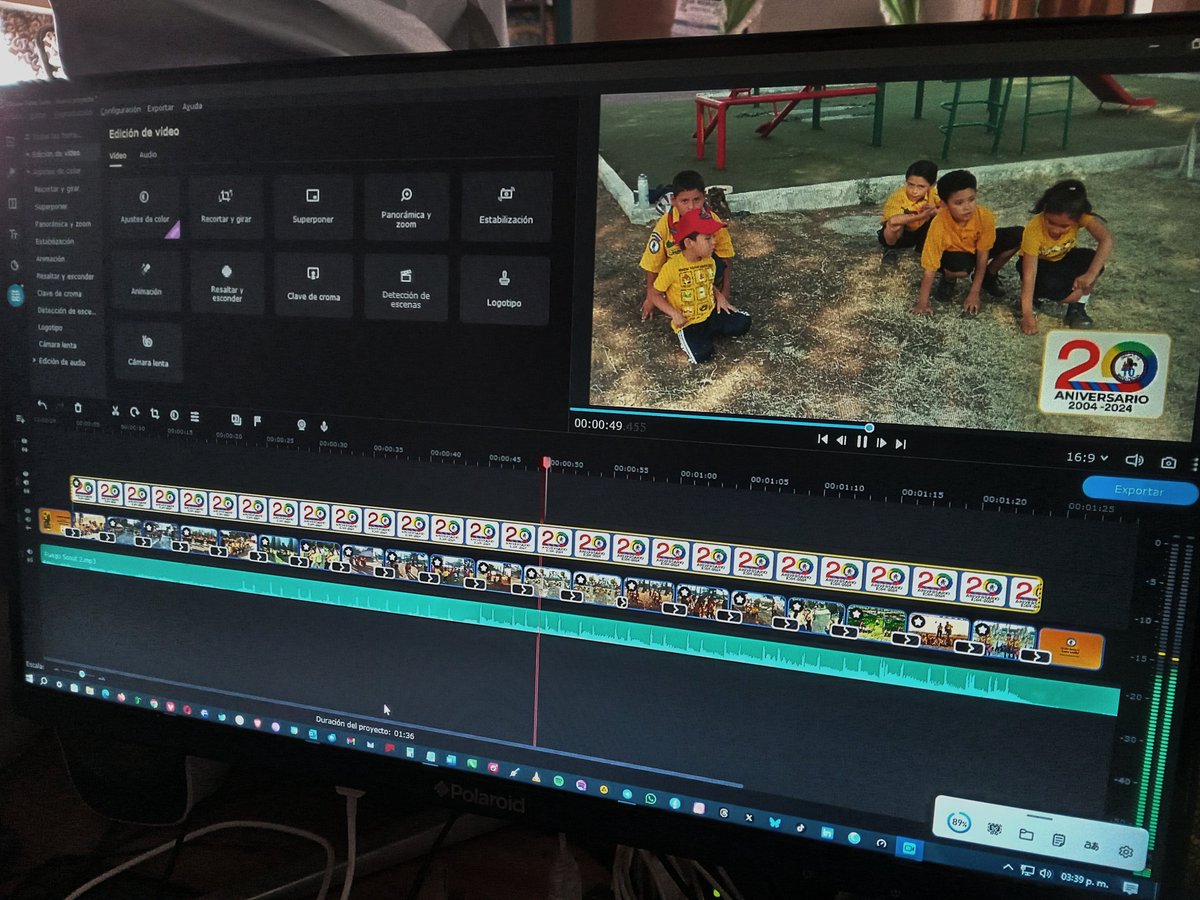 Preparando un video con la canción de aniversario para manada de mi grupo scout #videoeditor