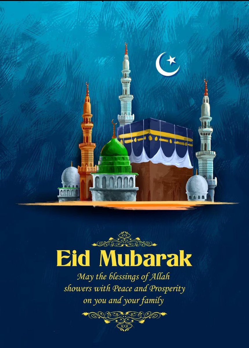 Wishing everyone a joyful and blessed Eid Mubarak! May this special occasion bring happiness, peace, and prosperity to all. #EidMubarak #EidAlFitr 🌙✨