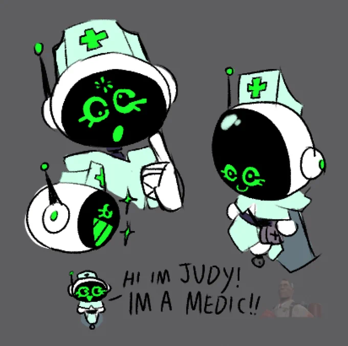 Seems like people rlly liked the robot gal from previous post, so now she has a name!! 