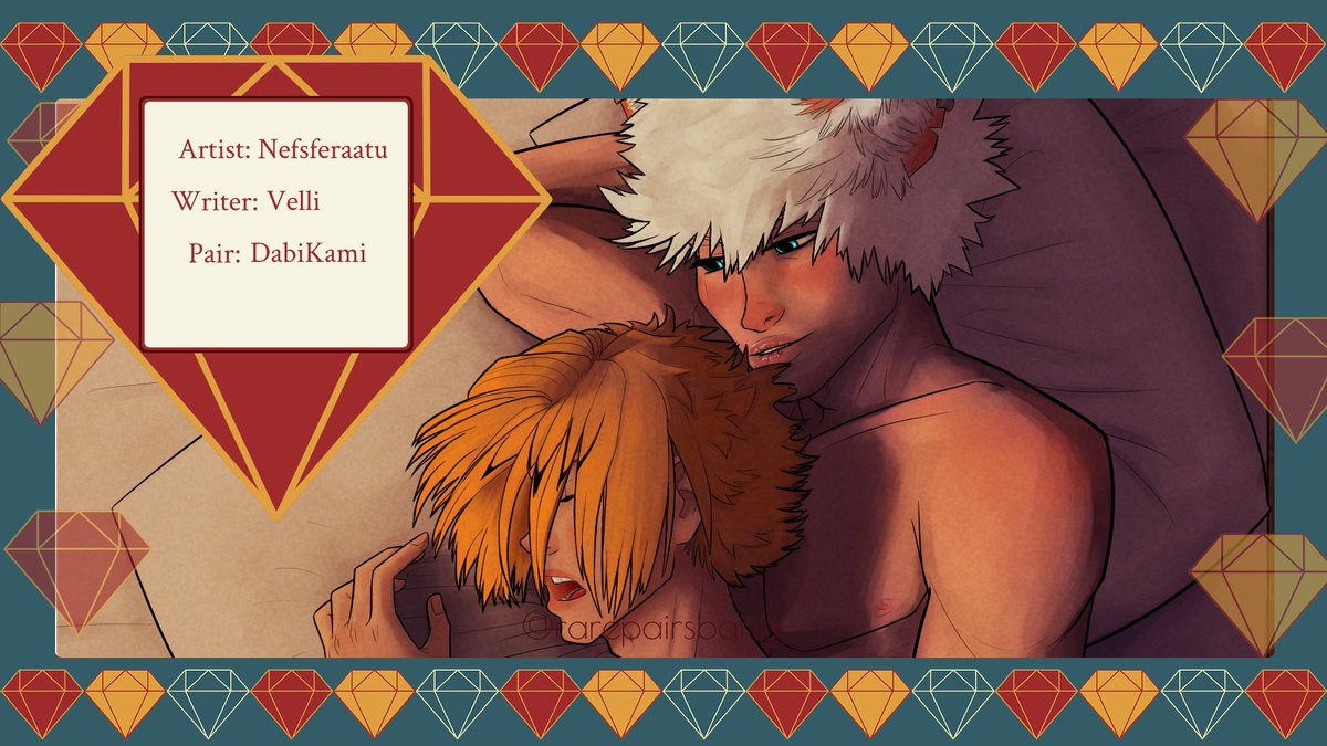 My second DabiKami art for the <a href="/rarepairsbang/">Rarest of Them All | Round 3 Reverse Bang</a> is with <a href="/vellichor999/">Vellichor ~Commissions Open~</a>, something super sweet and gentle for them to go along with her amazingly heartfelt fic 💗