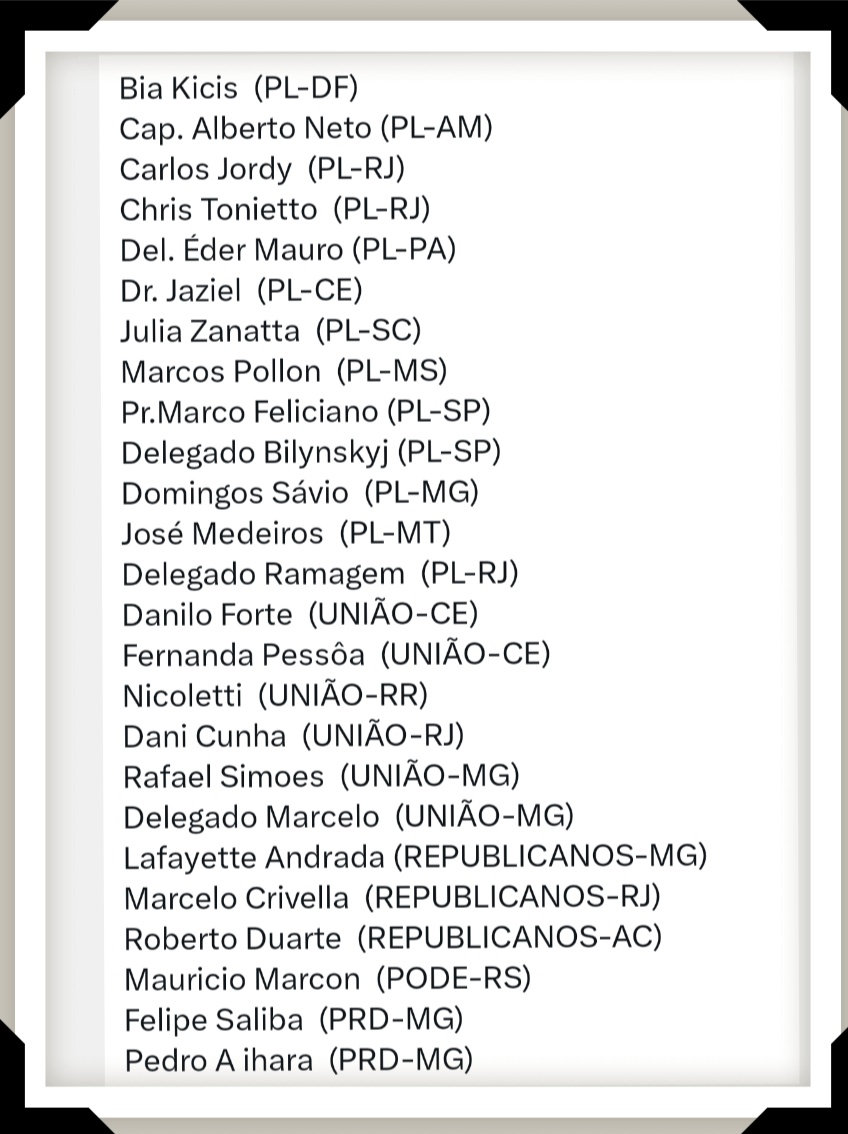 A lista completa dos 'deputados' canalhas que votaram a favor da soltura do assassino de Marielle Franco. Esperar o que? Só podridão!