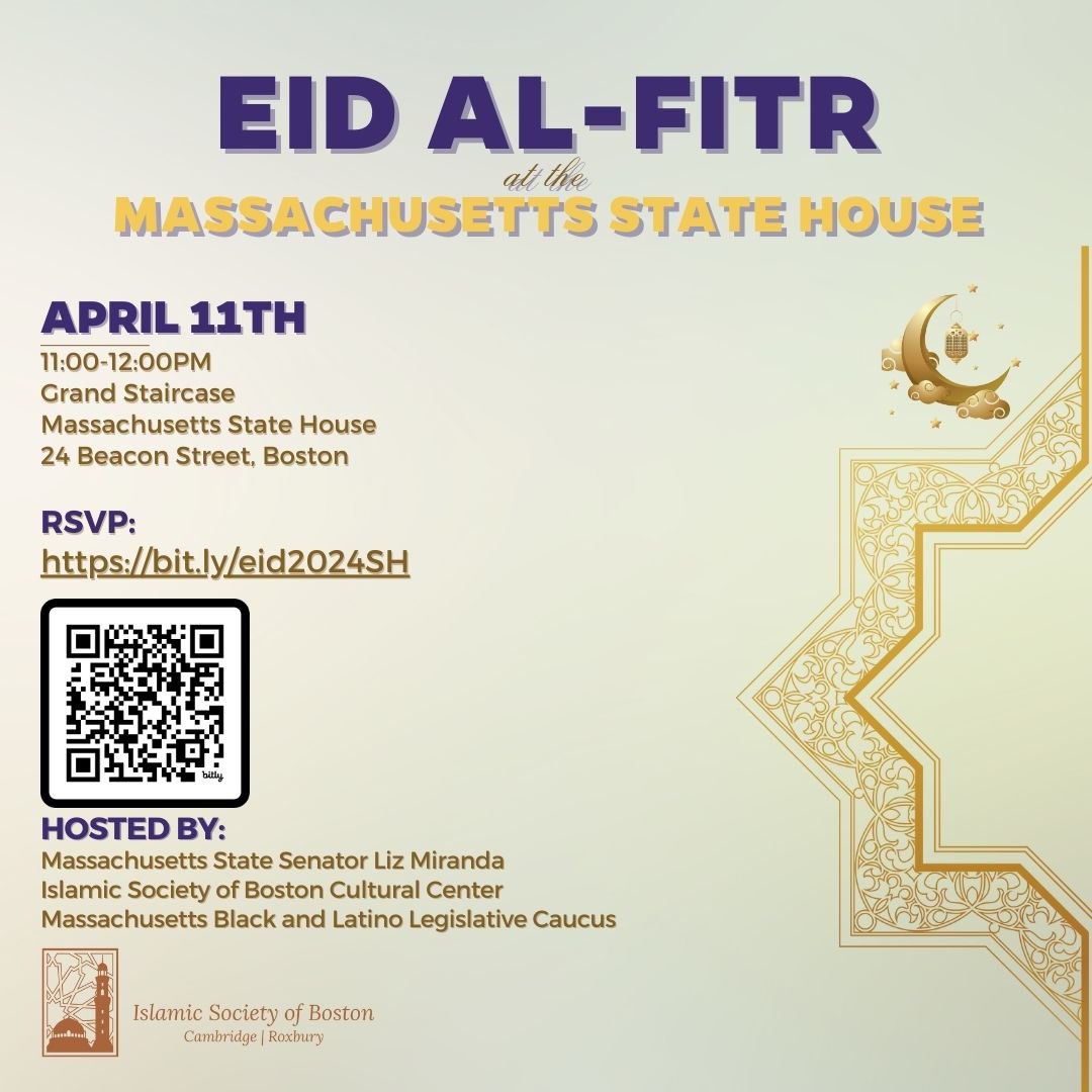 Tomorrow, I am honored to welcome residents from across the Commonwealth for a celebration of Eid at the State House. Please join us!