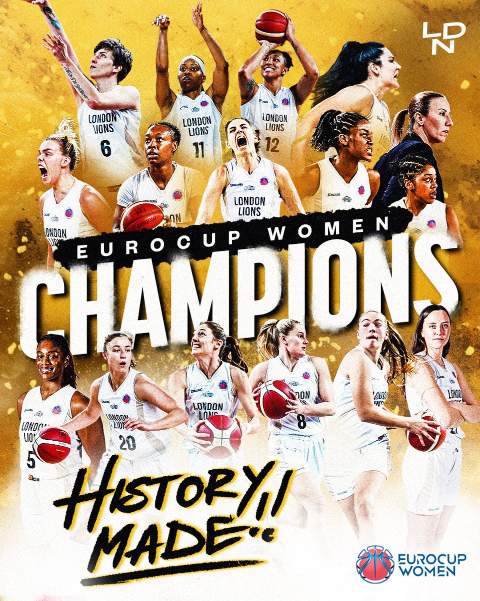 YOUR 2024 EUROCUP CHAMPIONS!!!! 🦁🏆 @EuroCupWomen | #WeAreLondon #EuroCupWomen #HearOurRoar