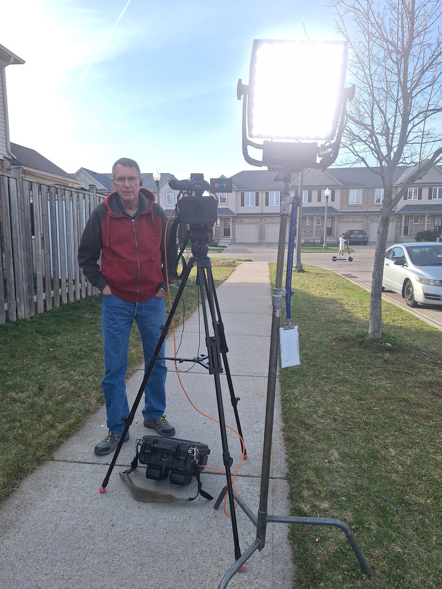 Cameraman Dave and I at it again for CTV News Kitchener