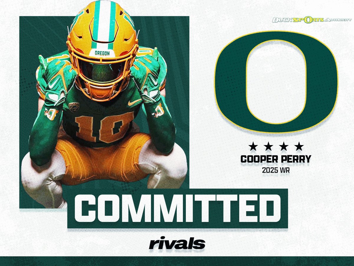 Oregon continues to stay hot recruiting receivers, and the latest four-star prospect to join the Ducks is Scottsdale (Ariz.) Notre Dame recruit Cooper Perry. n.rivals.com/content/athlet…