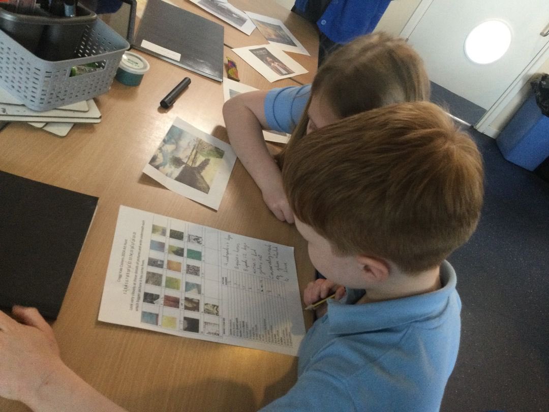 dean_primary's tweet photo. This half term, year 4 are lucky enough to be working with our Artist in Residence - Mr Bullock. Today the children have looked at art work linked to our topic 'Cragg Vale Coiners' and created their own Cragg Vale rural landscape #localgeography https://t.co/XIJEDz19i5