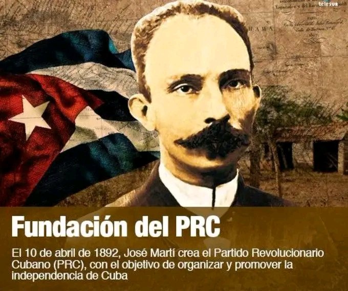 🌵🇨🇺 El 10 de abril de 1892 se proclamó, oficialmente, la fundación del Partido Revolucionario Cubano (PRC) por nuestro José Martí. Solo un Partido para dirigir la Guerra Necesaria. Hoy, solo necesitamos un Partido, el Comunista, para dirigir la #RevoluciónCubana. @NorlandysC