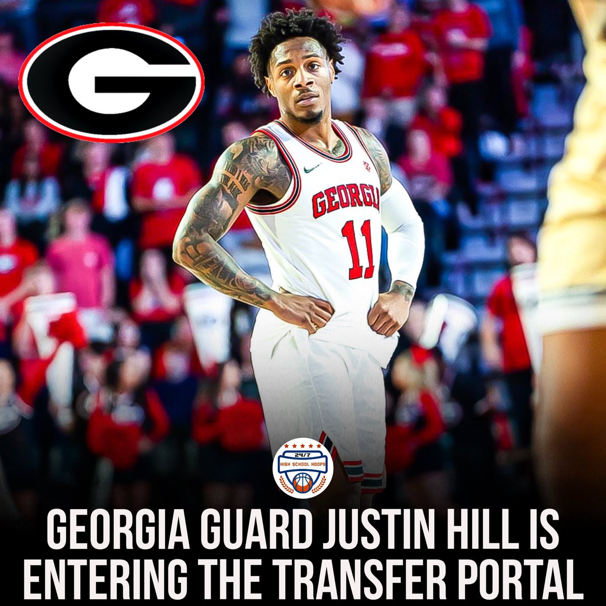 KayserHoops's tweet photo. Georgia transfer Justin Hill tells me he’s hearing from these schools since going portaling:

LSU
Virginia Tech
Louisville
North Texas
VCU
UAB
Wichita State

He averaged 9.5PPG, 3.2APG and 1.7RPG this season for the Bulldogs. Native of Houston, Texas. https://t.co/KggbNipfHs