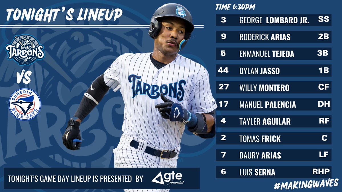 Tonight's Lineup ⚾️ Game Time 👉 6:30PM @GMSField Tonight's Game Day Lineup is Presented By: @GTEFinancial