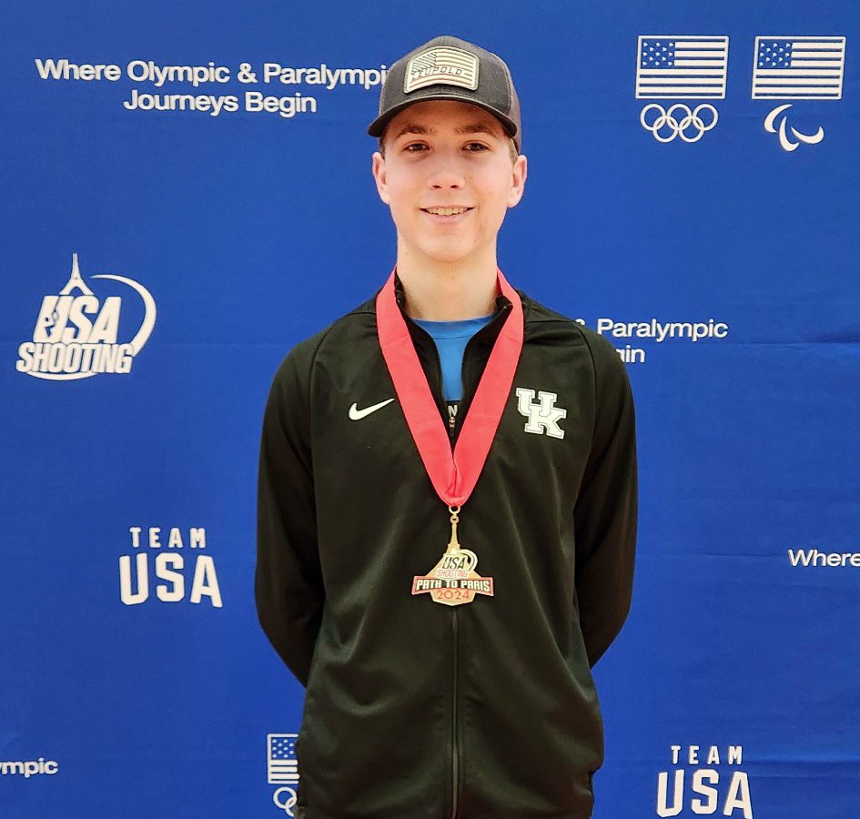 Another day, another 🥇! Congrats to Braden on winning the @USAShooting Junior Olympic Air Rifle Championship! #BBN #WeAreUK