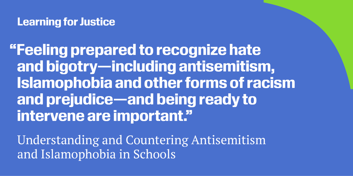 📣 #RefuseHate in our schools using @LearnForJustice's new resources: bit.ly/4cSWfpJ In recent months, the U.S. has seen a dramatic increase in antisemitism & Islamophobia. It's on all of us to help protect a child’s right to an #InclusiveEducation – free from bigotry.