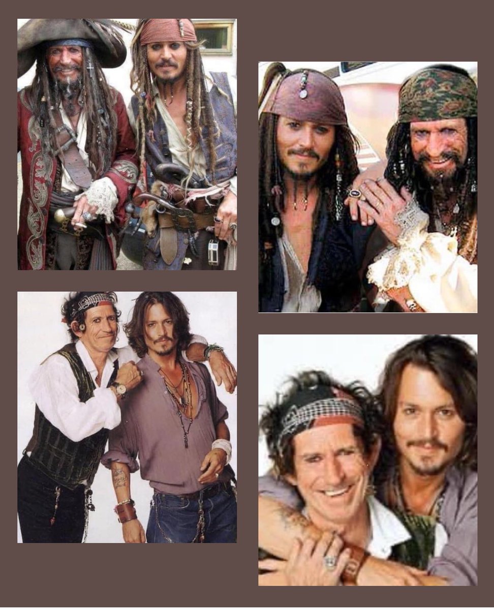 Johnny Depp and Keith Richards Great Friends, musicians and acting buddies in POTC ❤️‍🔥 They had the best time while filming this... memorable memories that will last forever