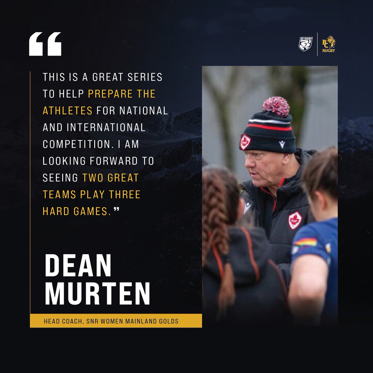Mainland Golds Head Coach, Dean Murten, already knows that the Senior Women's Series will bring the heat 🔥 Register for an upcoming Trial Session 👉bcrugby.com/bc-rugby-senio… #BCBears #BCRugby #BluevGold #SeniorWomen