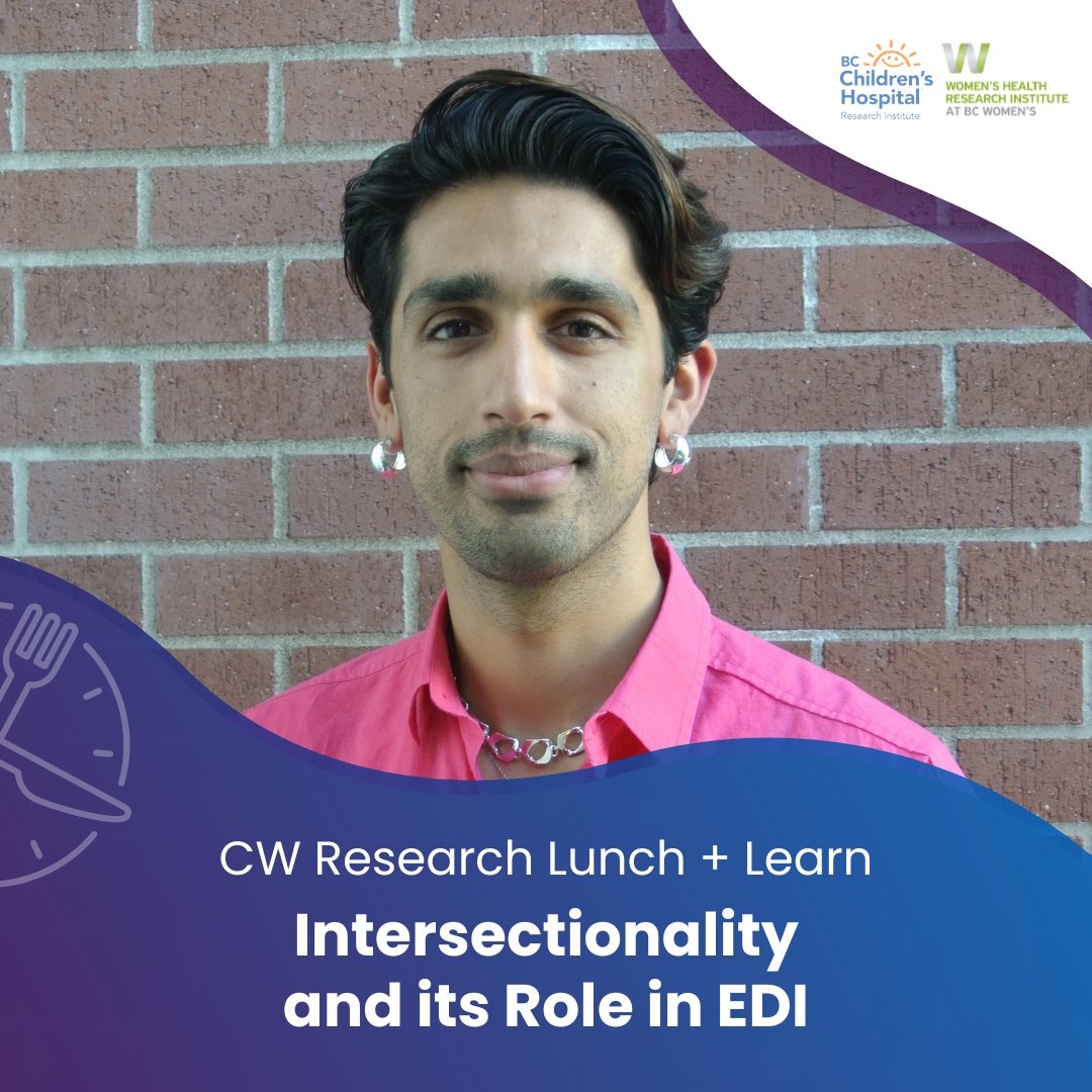 📣 Join us on April 17th at 12pm for the upcoming CW Research Lunch & Learn, “Intersectionality and its role in EDI” presented by Oakley Ramprashad, Manager, Equity, Diversity and Inclusion at the @BCCHresearch. 👉 Click here for Zoom info: whri.org/news-events/wh…