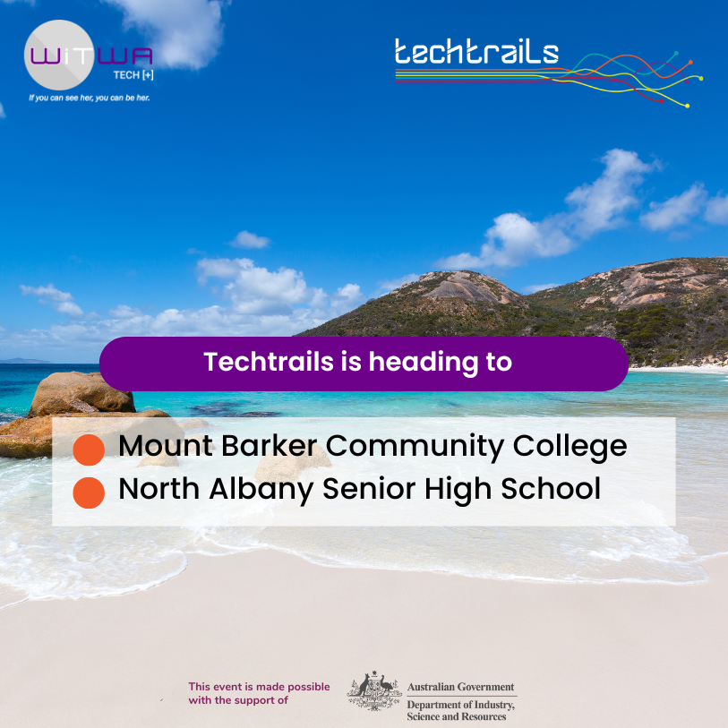 Join Us in the Great Southern Region! 🚀 🔬 Techtrails is heading to Mount Barker Community College and North Albany SHS to inspire young minds in STEM! Don't miss out on this incredible journey! #STEMeducators #albanywa #witwa #seeherbeher #Techtrails #STEMpower