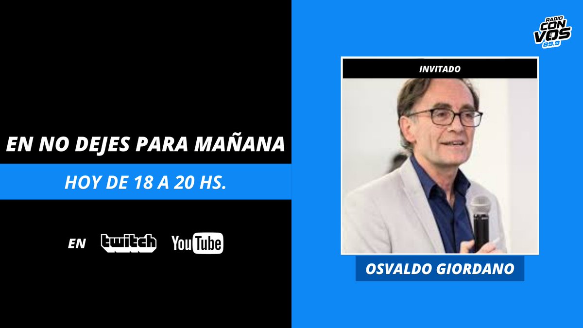 🔴 #AHORA | Conversamos con @GiordanoOsvaldo, presidente del IERAL de la Fundación Mediterránea y extitular de la ANSES. con @rominamanguel @alvarezrey @fedemayol @natumader y @diegogeddes 📻 FM 89.9 💻 radioconvos.com.ar ▶ YouTube: youtube.com/watch?v=6QxR0C…