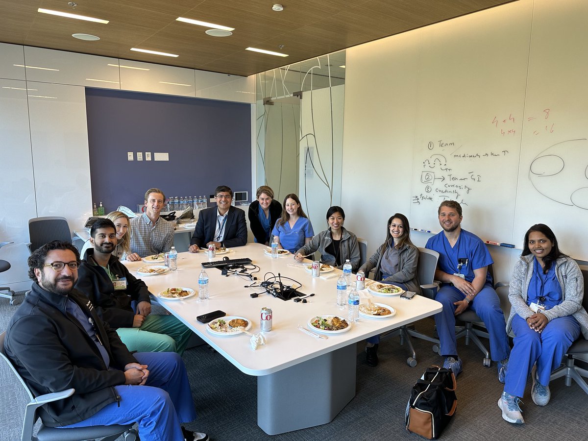 Favorite part of my job - lunch meeting and informal chat with the most brilliant GI and Liver fellows on the planet 🌎 ⁦@UCSD_GI⁩ - so proud of our trainees ⁦@UCSDHealthSci⁩ ⁦@AmerGastroAssn⁩ ⁦@AASLDtweets⁩ ⁦@samirguptaGI⁩ ⁦@SDDRC⁩ ⁦