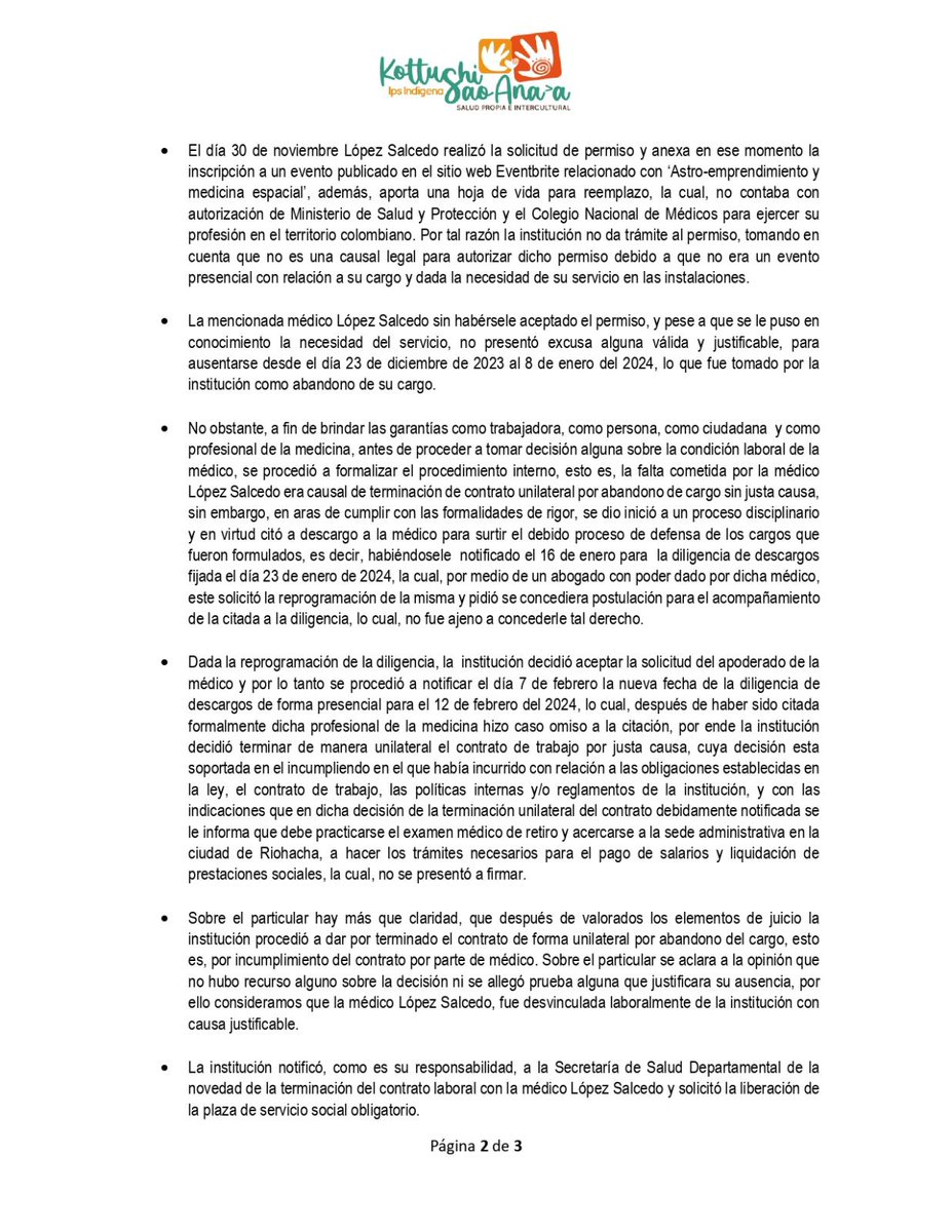 ipsikottushi's tweet photo. Comunicado a la Opinión Pública https://t.co/TMGtU5Cdxx