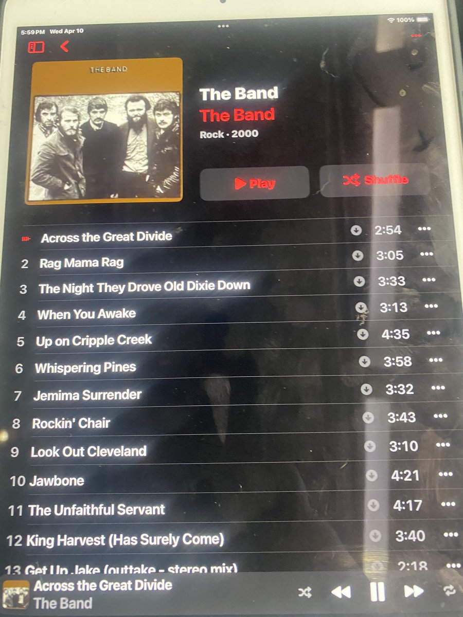 This seems to be the right album for train travel. #TRAINTRIP #theband @Amtrak