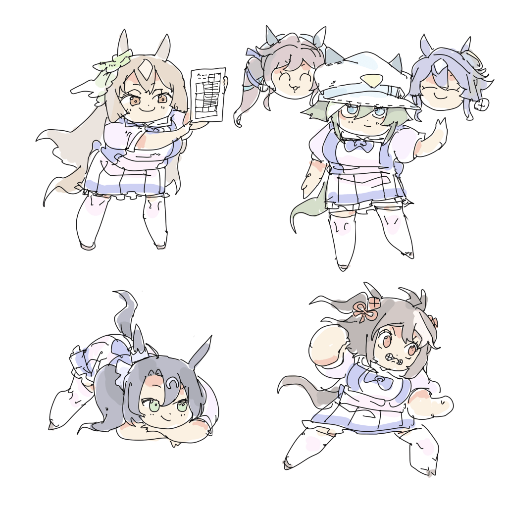 シュヴァルグラン(ウマ娘) ,キタサンブラック(ウマ娘) ,サトノダイヤモンド(ウマ娘) 「? 」|ちぐ齒莖ダサわやかのイラスト