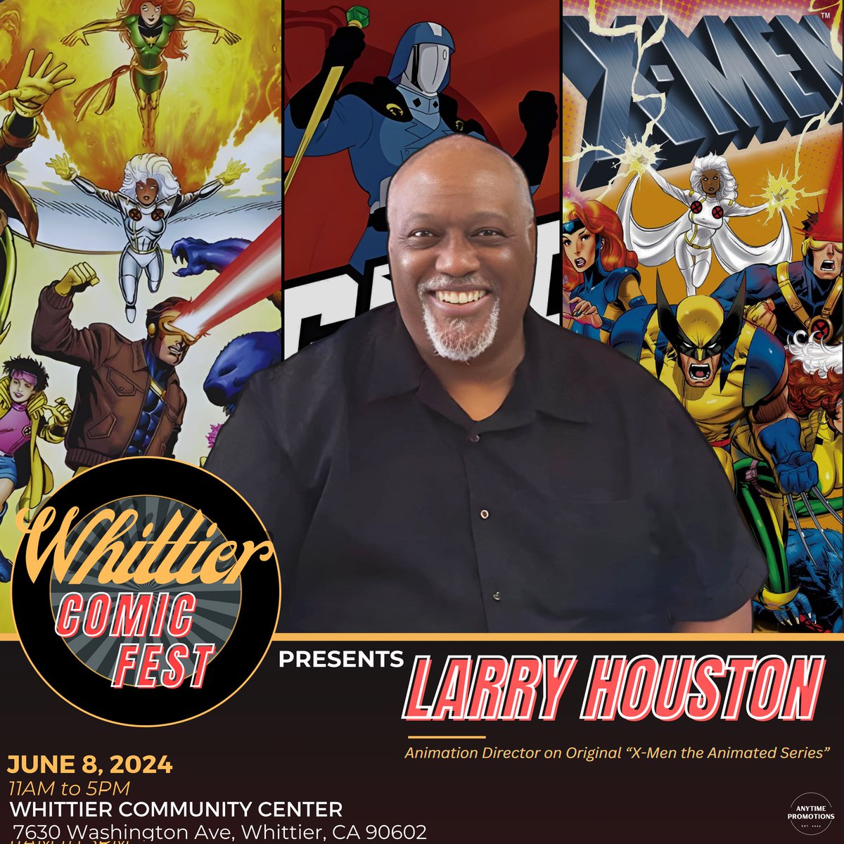 WHITTIER COMIC FEST in Whittier, California! ONE-DAY ONLY. June 8th! I'm looking forward to meeting with the fans of THE X-MEN & the NEW X-MEN'97! SEE YOU THERE. #xmentheanimatedseries #xmen97 #marvel #xmentas #marvelstudios #whittiercomicfest #anytimepromotions