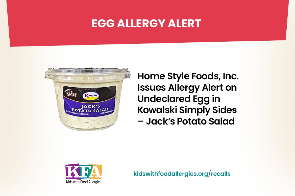 Egg Alert: Kowalski Simply Sides Jack's Potato Salad community.kidswithfoodallergies.org/blog/egg-alert…