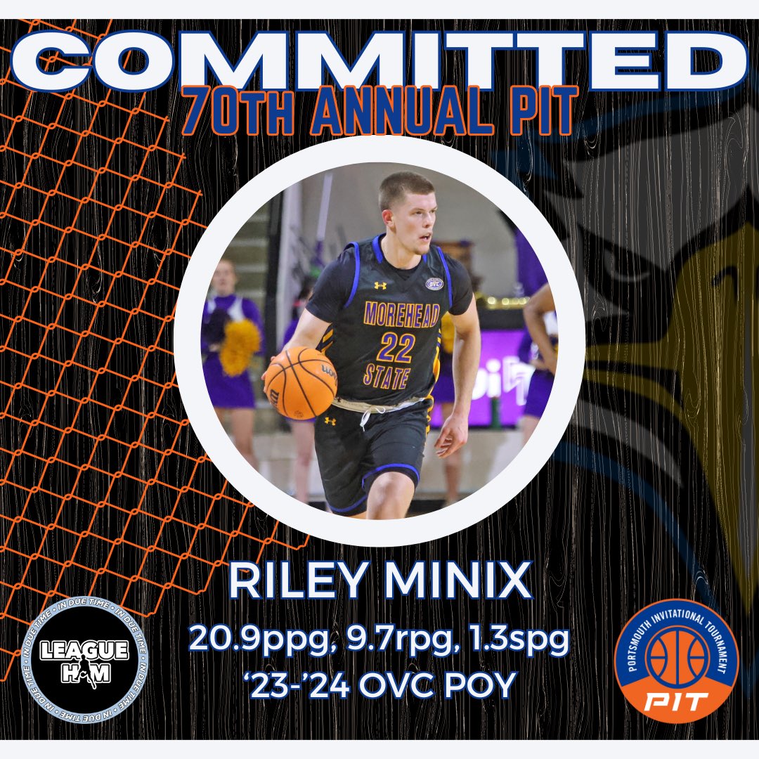 Yet another ‘23-‘24 POY is making their way to the 757 next week. Excited to welcome @MSUEaglesMBB’s Riley Minix #PIT24