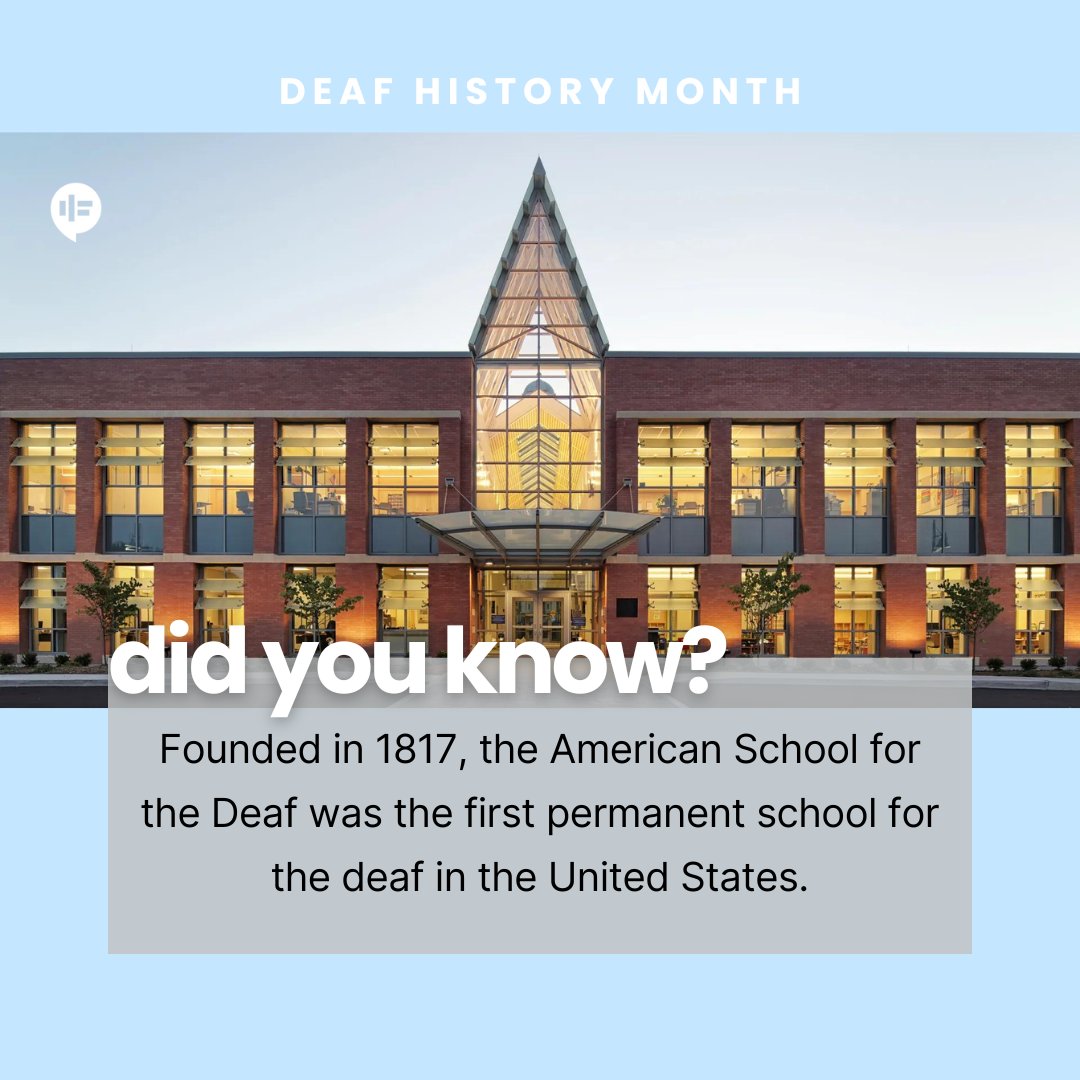 April celebrates Deaf History Month! Fun fact: The American School for the Deaf in Hartford, CT, was the first permanent school for the deaf in the US. Today, it continues to #empower many worldwide. #DeafHistoryMonth #ASD #DidYouKnow