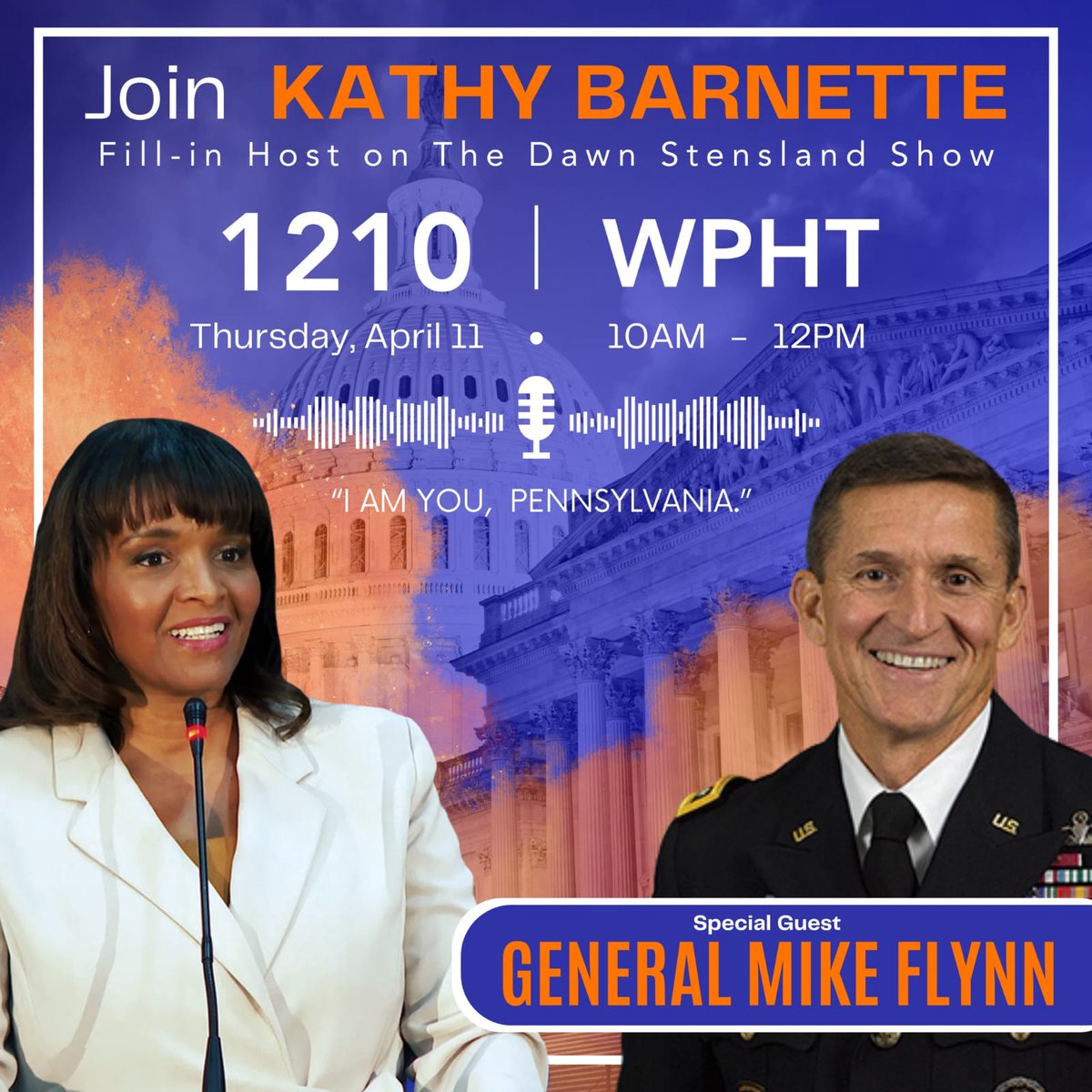 Join me tomorrow on the #1 talk radio station in Philadelphia @1210WPHT, starting at 10 a.m. EST. I will be joined by @LauraLoomer, @GenFlynn, and more...