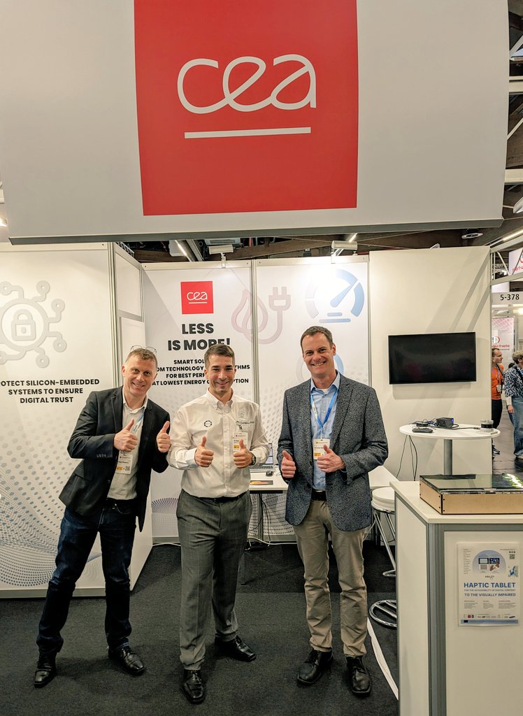 Had a chance to meet @CEA_Officiel @CEA_List at @embedded_world and talk with them about their latest offerings and also how #OpenHW is helping, great to have you as a member and thanks to push #RISCV together with us! #ew24 #semiconductor