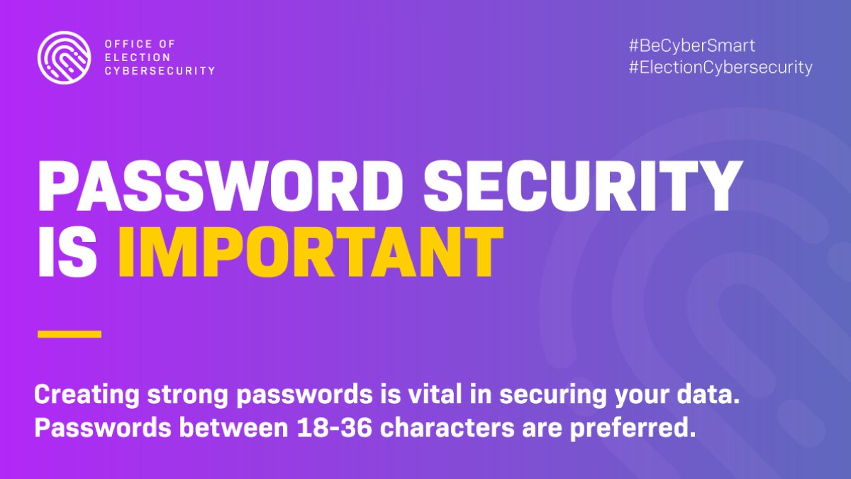 #CyberSafety is always a priority! Be sure to make sure your passwords are safe and secure. Remember don't reuse passwords, make your passwords long and complicated, use a password manager and visit for more password safety tips: cisa.gov/uscert/ncas/ti…
