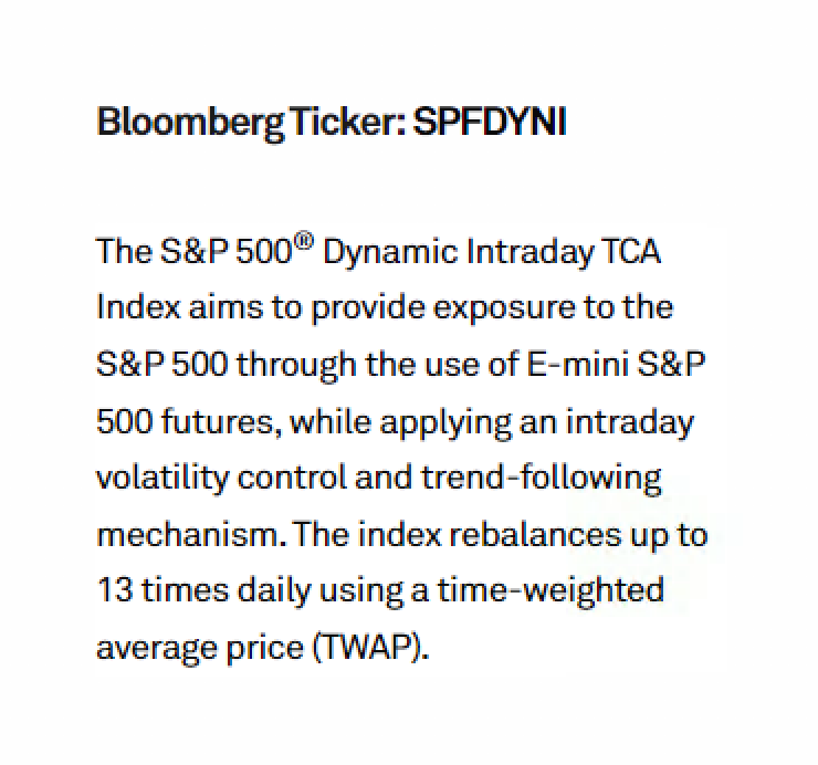 This new S&P 'index' rebalances up to 13 times a day (most rebal 4x/year). At some point isn't it just easier to be active? h/t @psarofagis