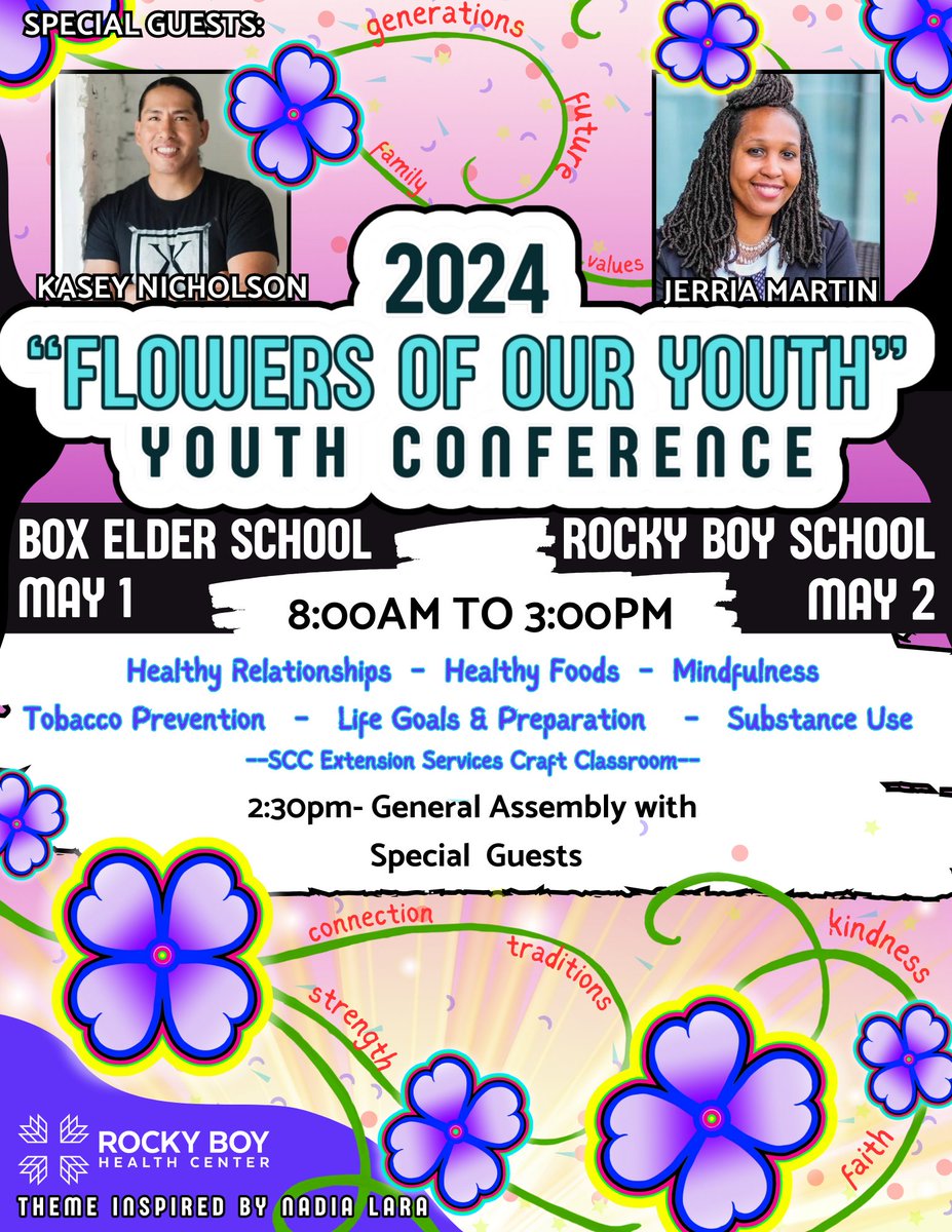 RB_HealthCenter's tweet photo. Theme by Nadia Lara 6th grade student at Box Elder School.
"FLOWER OF OUR YOUTH" https://t.co/RKVLLIoxpk