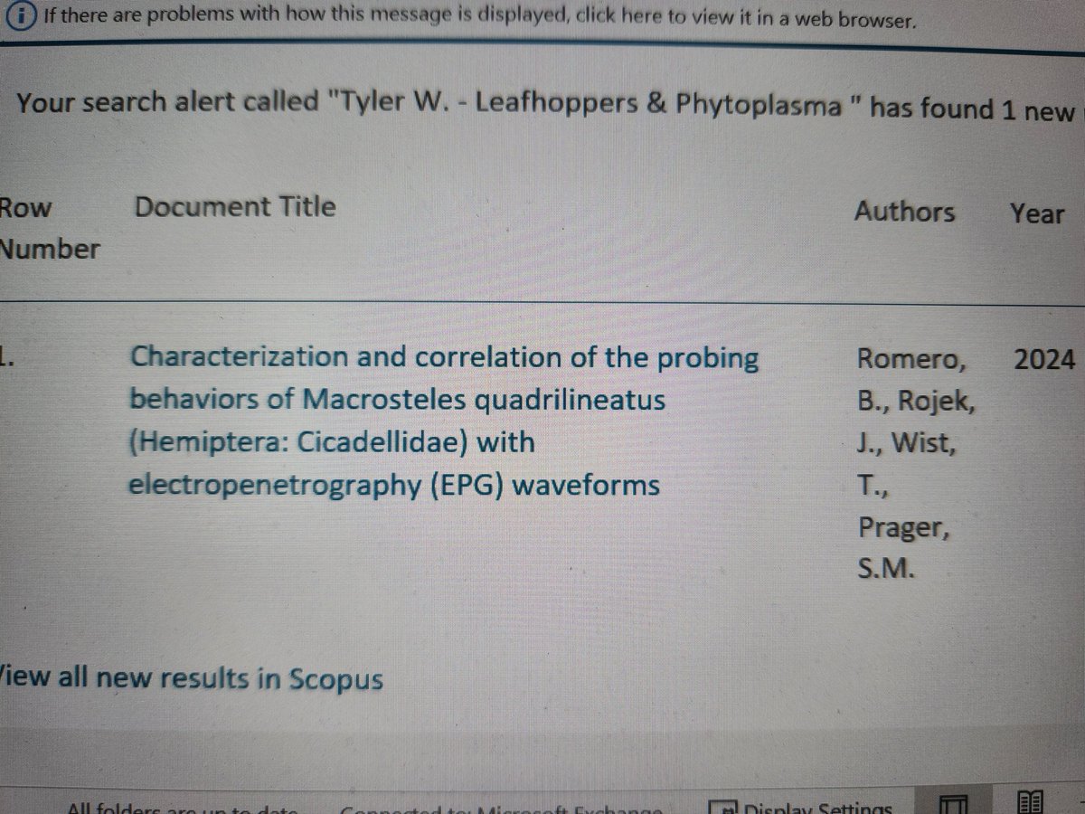 It's a good feeling when you open up your @Scopus search alert and you are one of the authors! Congrats @bugsabout1 on your final PhD paper from @USaskEnt ! Berenice determined all of the waveforms produced by leafhopper feeding on different tissues.